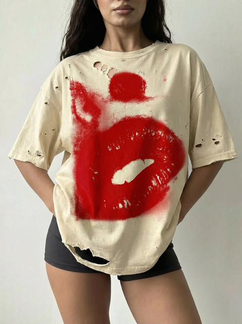 Distressed Lip's Tees