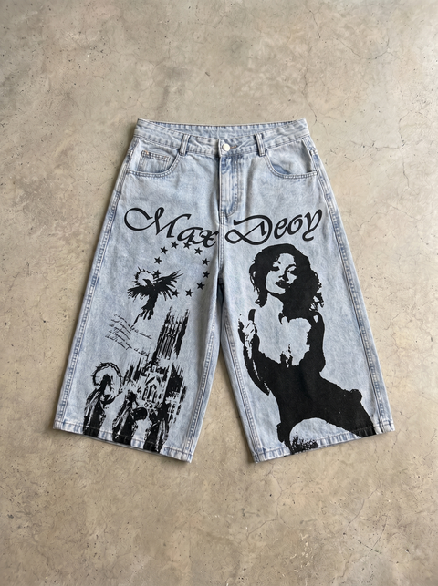 Max Deoy Washed Denim Jorts