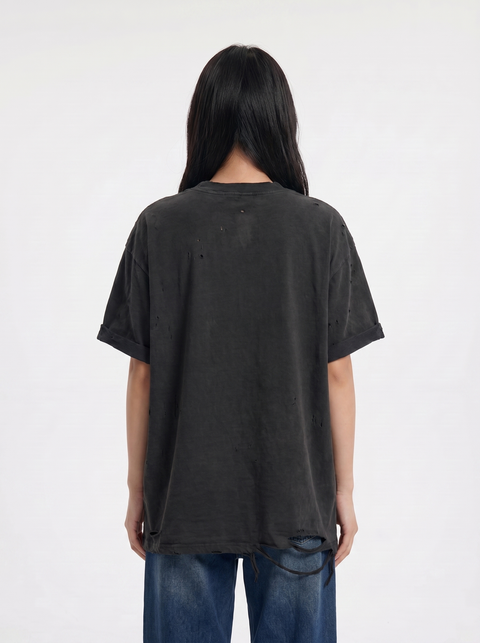"JESUS" VINTAGE WASHED DISTRESSED COTTON TEES