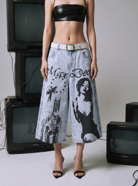 Max Deoy Washed Denim Jorts