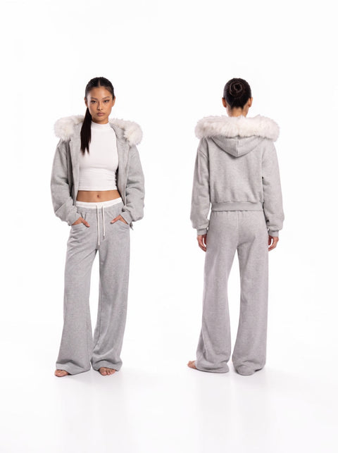 Cloudline Fur-Trim Hoodie & Jogger Separates
