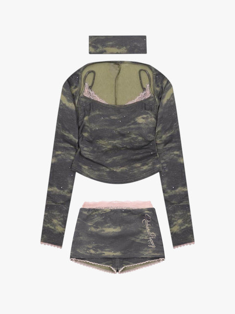 GKIKZ RHINESTONE SHAWL SLING 3PC'S SUIT