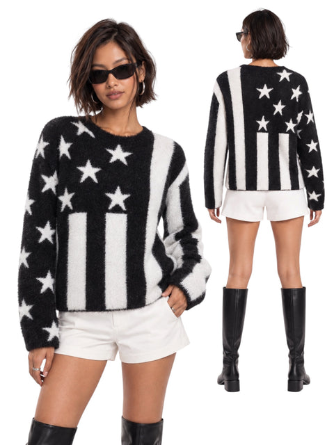 Star & Stripe Knit Pullover