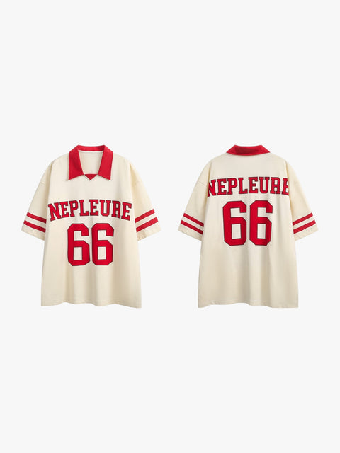 GKIKZ NEPLEURE 66 DROPPED SHOULDER VARSITY JERSEY