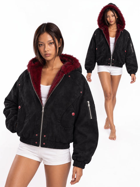 Mountain Craving Thickened Fur Jacket - Bloody Fur Edition