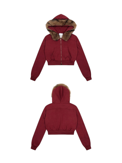 GKIKZ FOX FLARE ZIP-UP HOODIE
