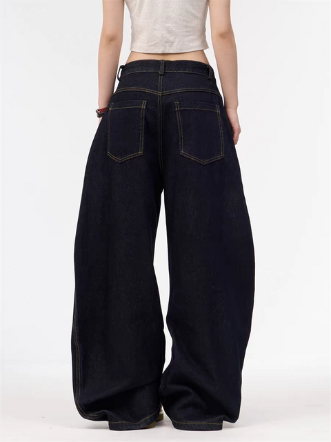 GKIKZ WASHED MACHETE WIDE-LEG HEAVY DENIM
