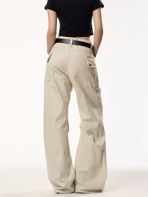 GKIKZ UTILITY WIDE-LEG CARGO PANTS