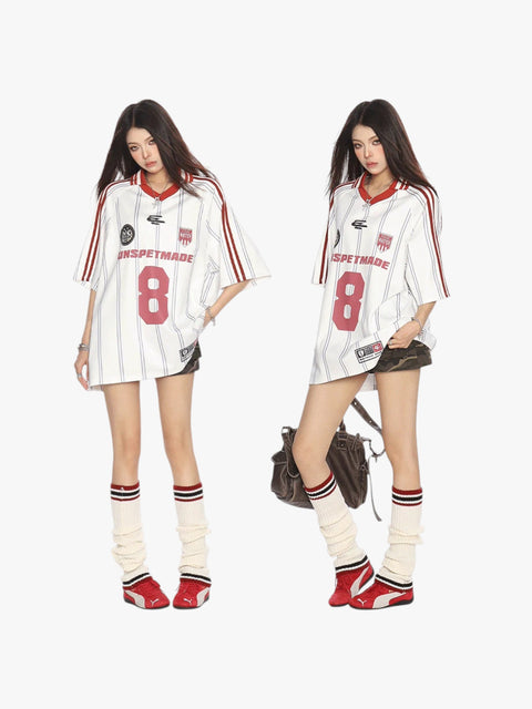 GKIKZ STRIPES "8" OVERSIZED JERSEY