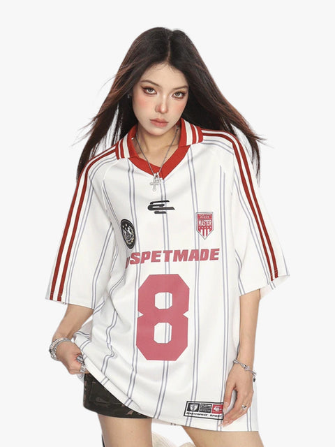 GKIKZ STRIPES "8" OVERSIZED JERSEY
