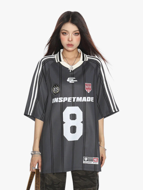 GKIKZ STRIPES "8" OVERSIZED JERSEY