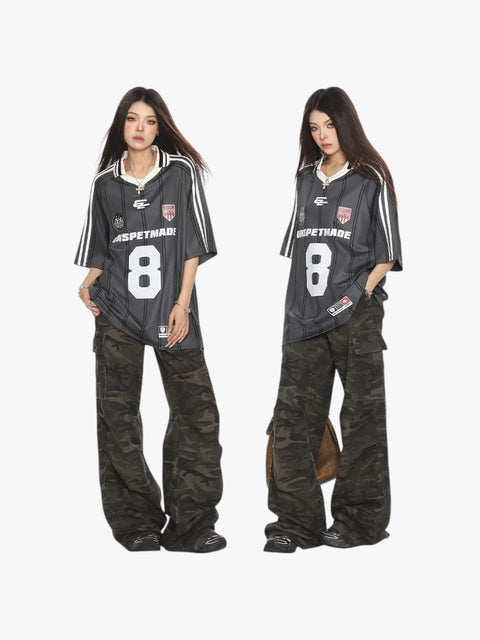 GKIKZ STRIPES "8" OVERSIZED JERSEY
