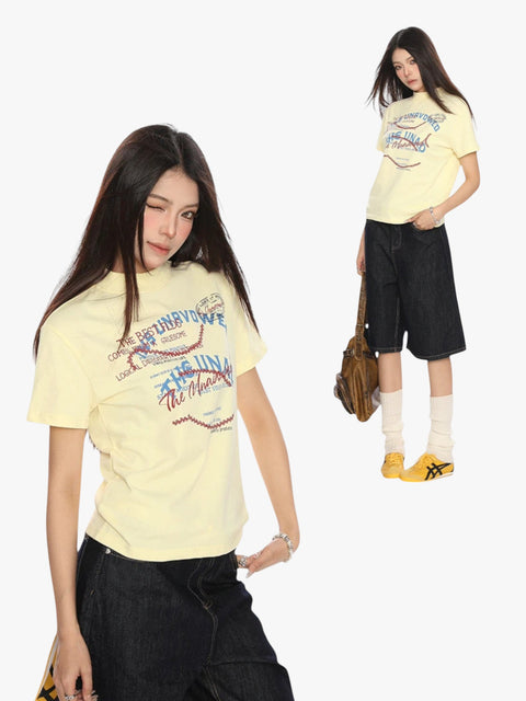 GKIKZ GIBBERISH GRAPHIC PRINTED TEES