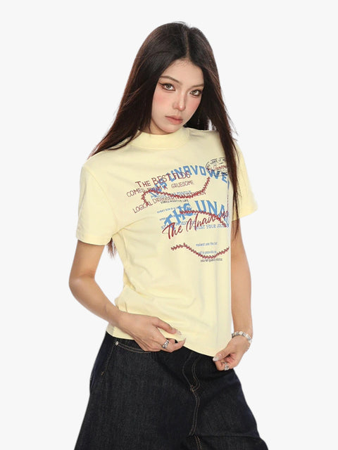 GKIKZ GIBBERISH GRAPHIC PRINTED TEES