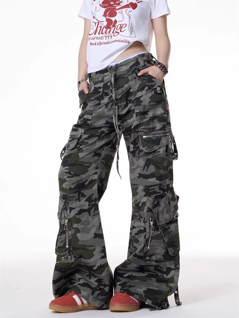 GKIKZ URBAN CHAOS CAMOUFLAGE CARGO PANTS
