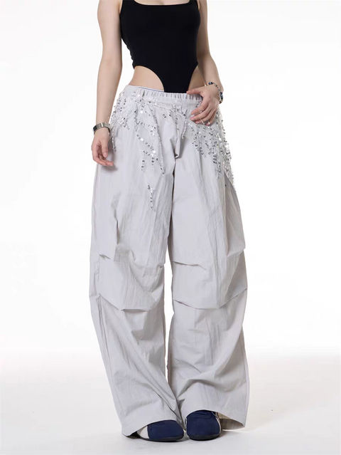 GKIKZ COSMIC CASCADE PARACHUTE PANTS