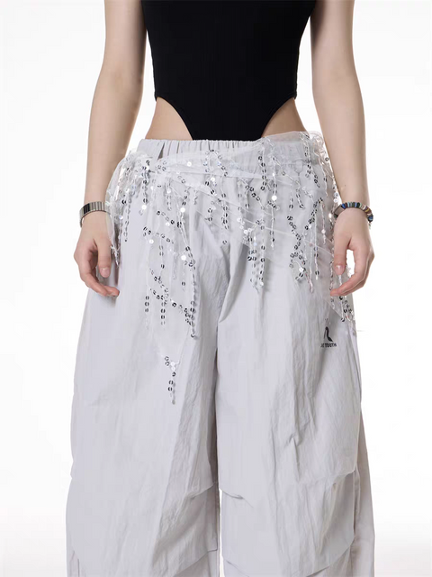 GKIKZ COSMIC CASCADE PARACHUTE PANTS
