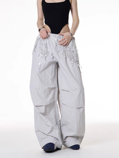 GKIKZ COSMIC CASCADE PARACHUTE PANTS