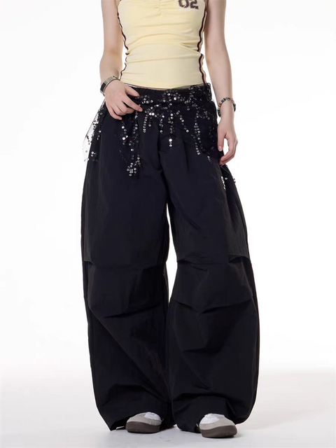 GKIKZ COSMIC CASCADE PARACHUTE PANTS
