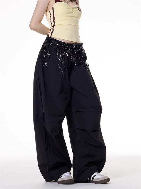 GKIKZ COSMIC CASCADE PARACHUTE PANTS