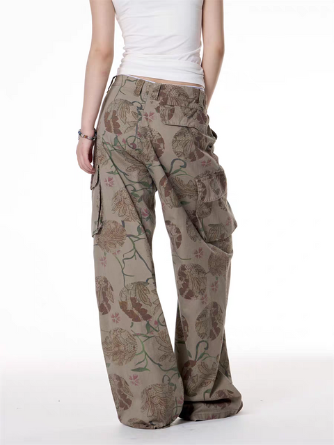 GKIKZ BOTANIC RAGE OVERSIZED CARGO PANTS