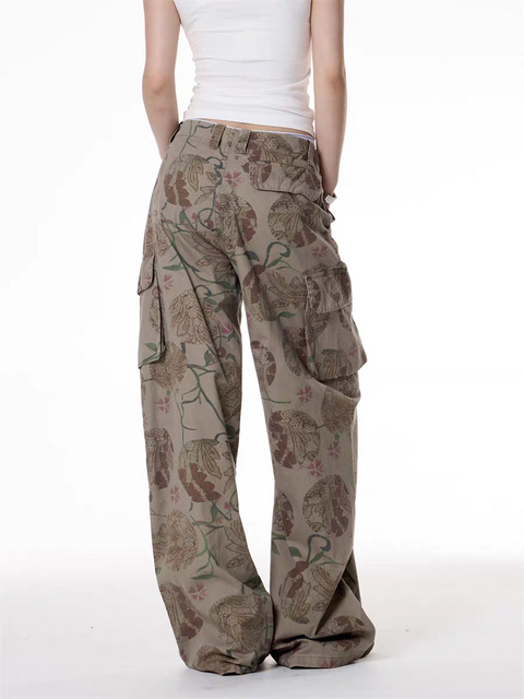 GKIKZ BOTANIC RAGE OVERSIZED CARGO PANTS