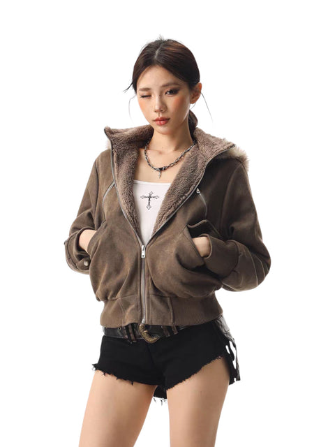 GKIKZ FROSTBITE LUXE FAUX FUR BOMBER