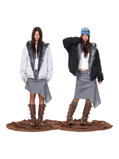 GKIKZ WINTERCLOUD FAUX FUR-LINED HOODED JACKET