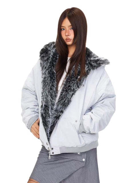 GKIKZ WINTERCLOUD FAUX FUR-LINED HOODED JACKET