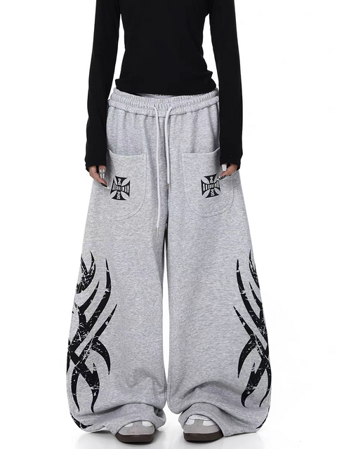 Tribal Print Relaxed Fit Sweatpants