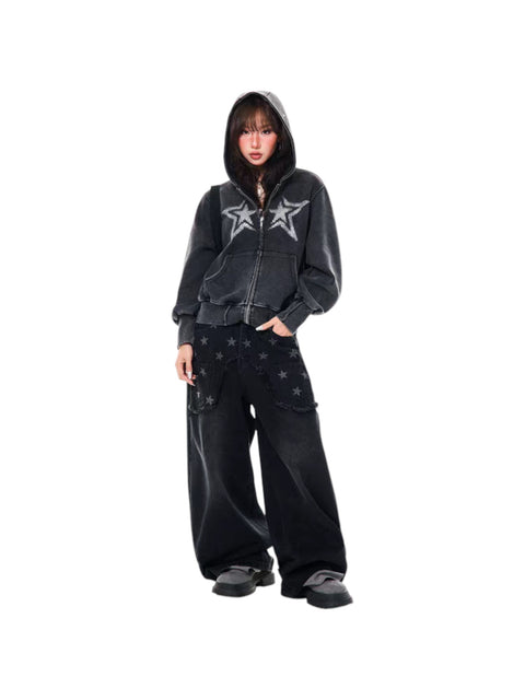 Stargazer Rhinestone Hoodie - Cozy Limited Edition