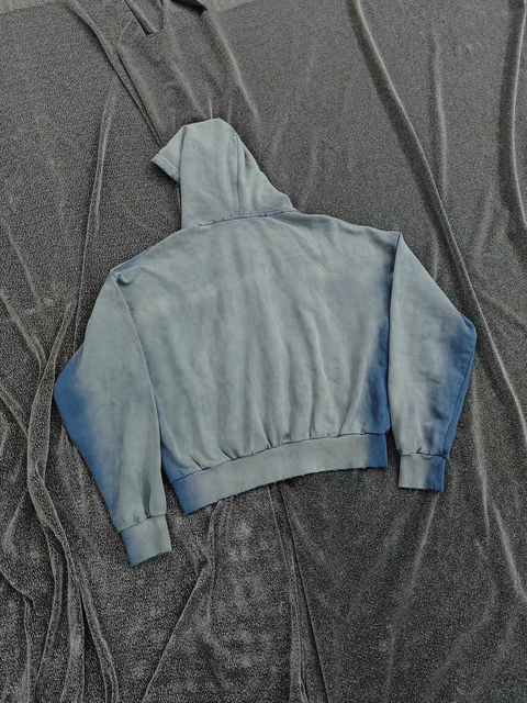 Vintage Badge-Print Distressed Jacket
