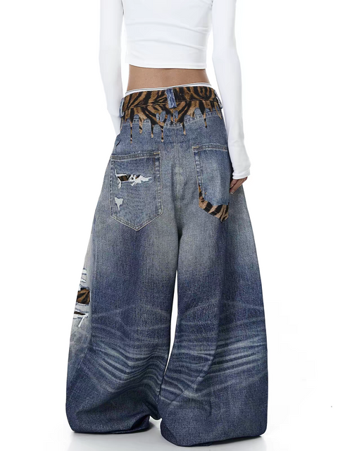 Tiger-Mash Wide-Leg Heavy Denim