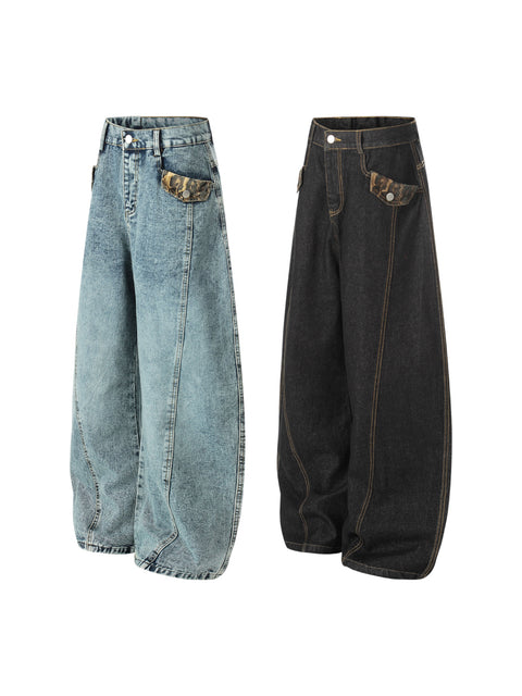 Vintage Distressed Scimitar Denim