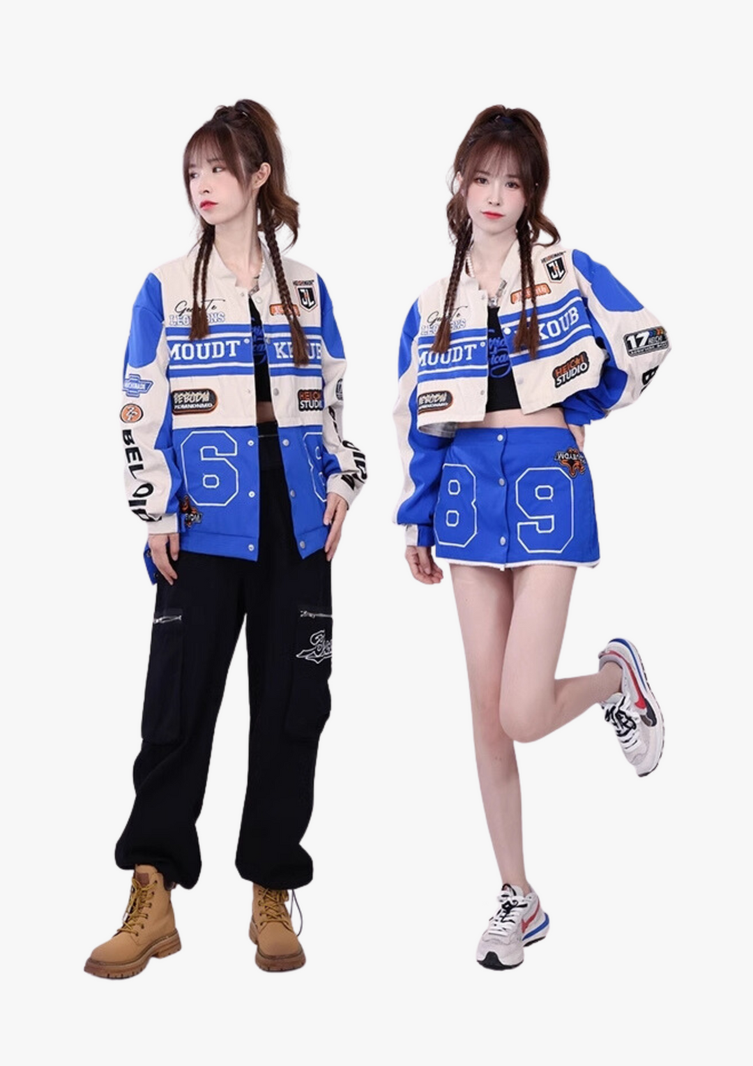 [25SS RESTOCKS] GKIKZ MOUDT KKOUB MOTOSPORTS JACKET (BLACK/BLUE)