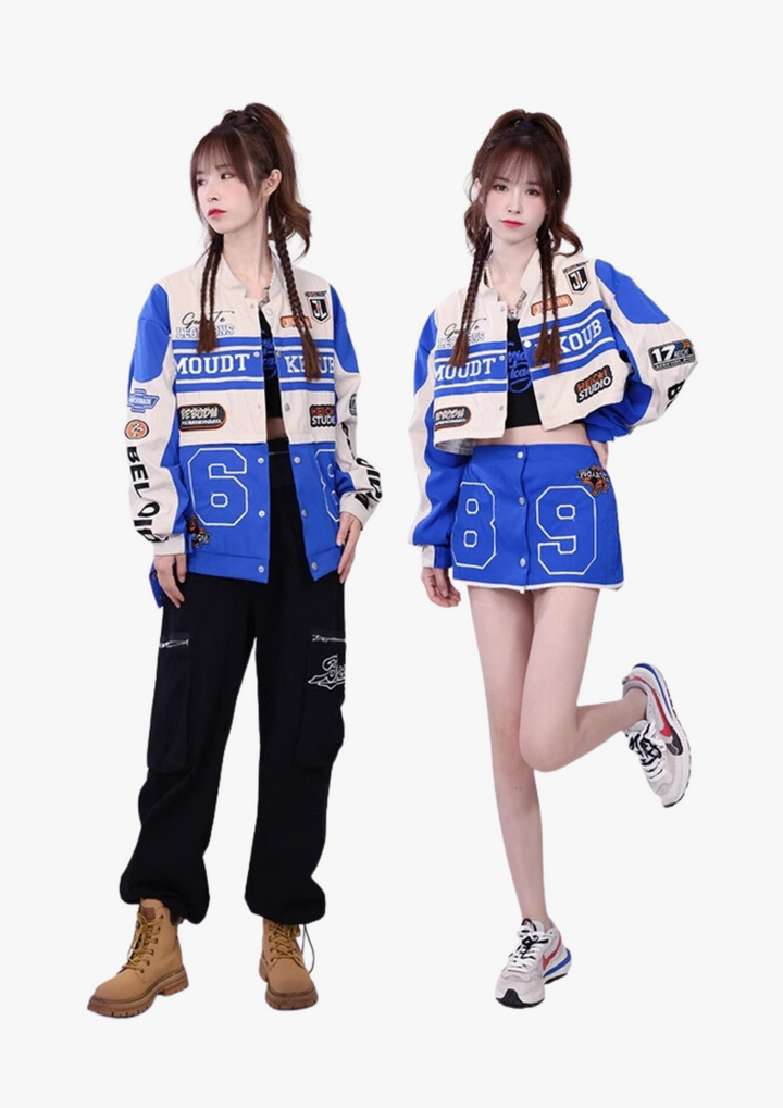 [25SS RESTOCKS] GKIKZ MOUDT KKOUB MOTOSPORTS JACKET (BLACK/BLUE)
