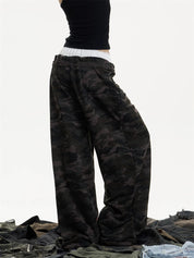 [25SS NEW ARRIVAL] GKIKZ DOUBLE LAYERED CAMO SWEATPANT