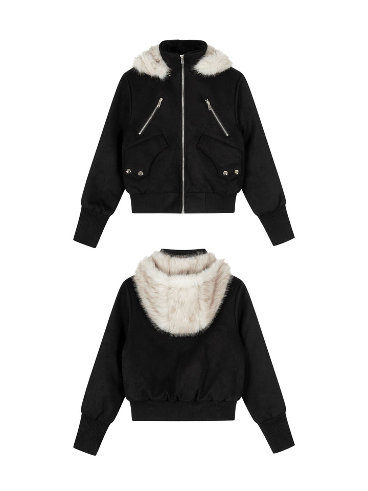 GKIKZ FROSTBITE LUXE FAUX FUR BOMBER