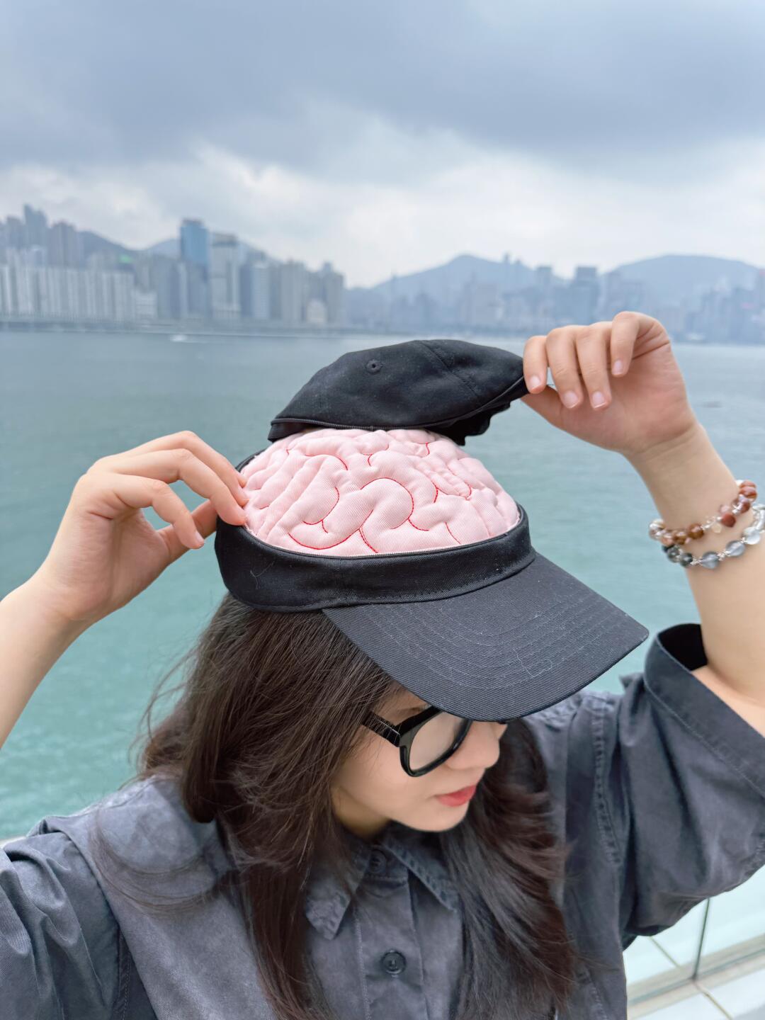 GKIKZ "SEE I GOT BRAIN" BREATHABLE PURE COTTON CAP