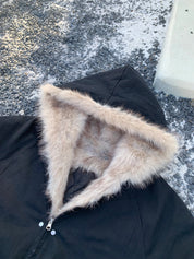 GKIKZ MOUNTAIN CARVING THICKENED FUR JACKET