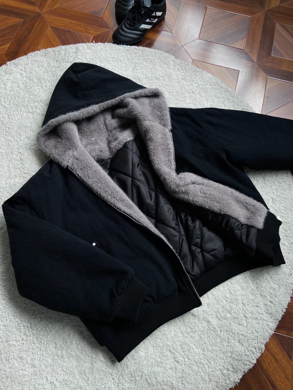 Retro Cotton-Padded Thickened Fur Jacket