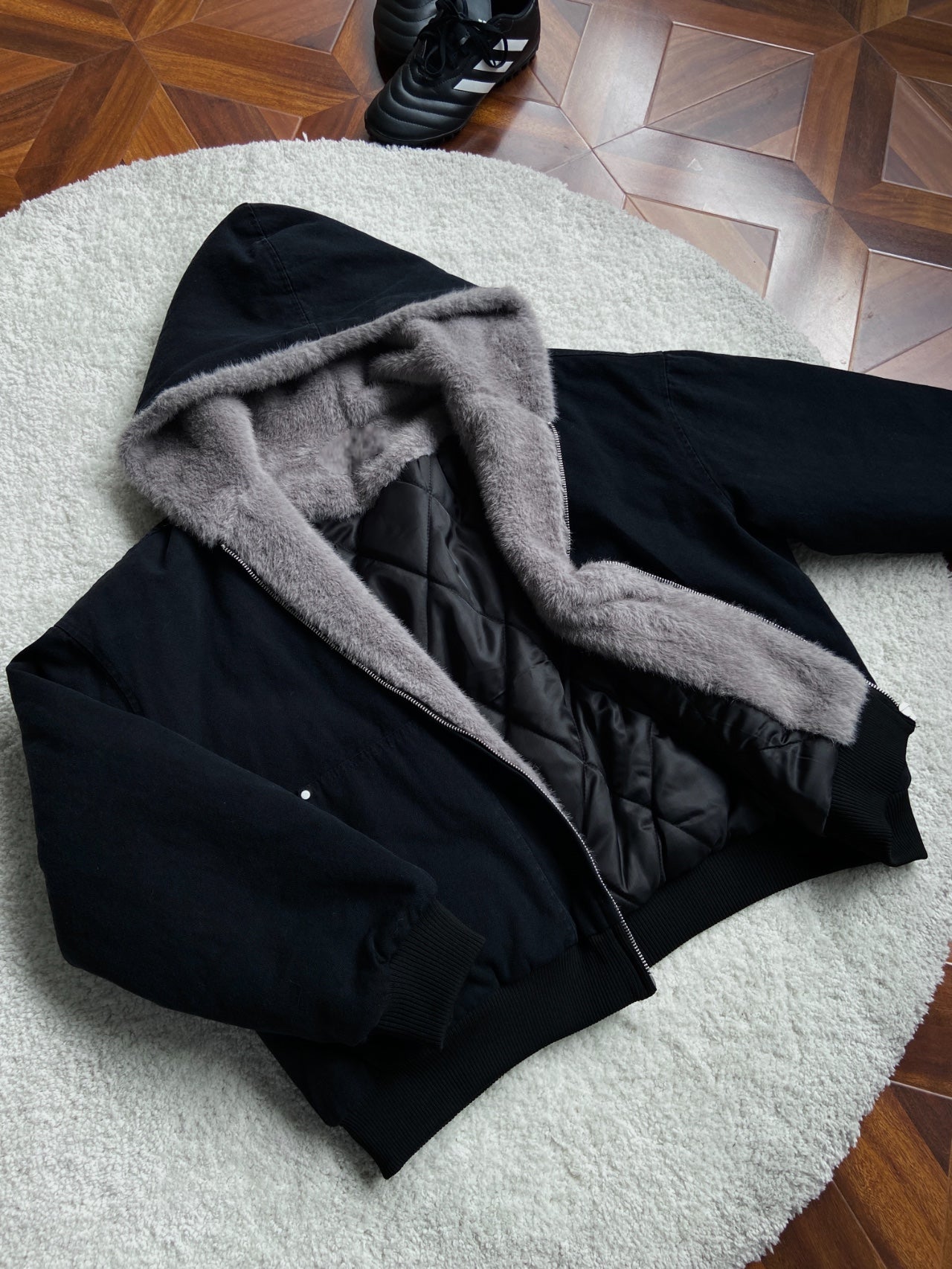 Retro Cotton-Padded Thickened Fur Jacket