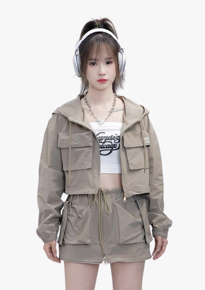 [25SS RESTOCKS] GKIKZ BLOCK COLOUR'S DETACHABLE JACKET