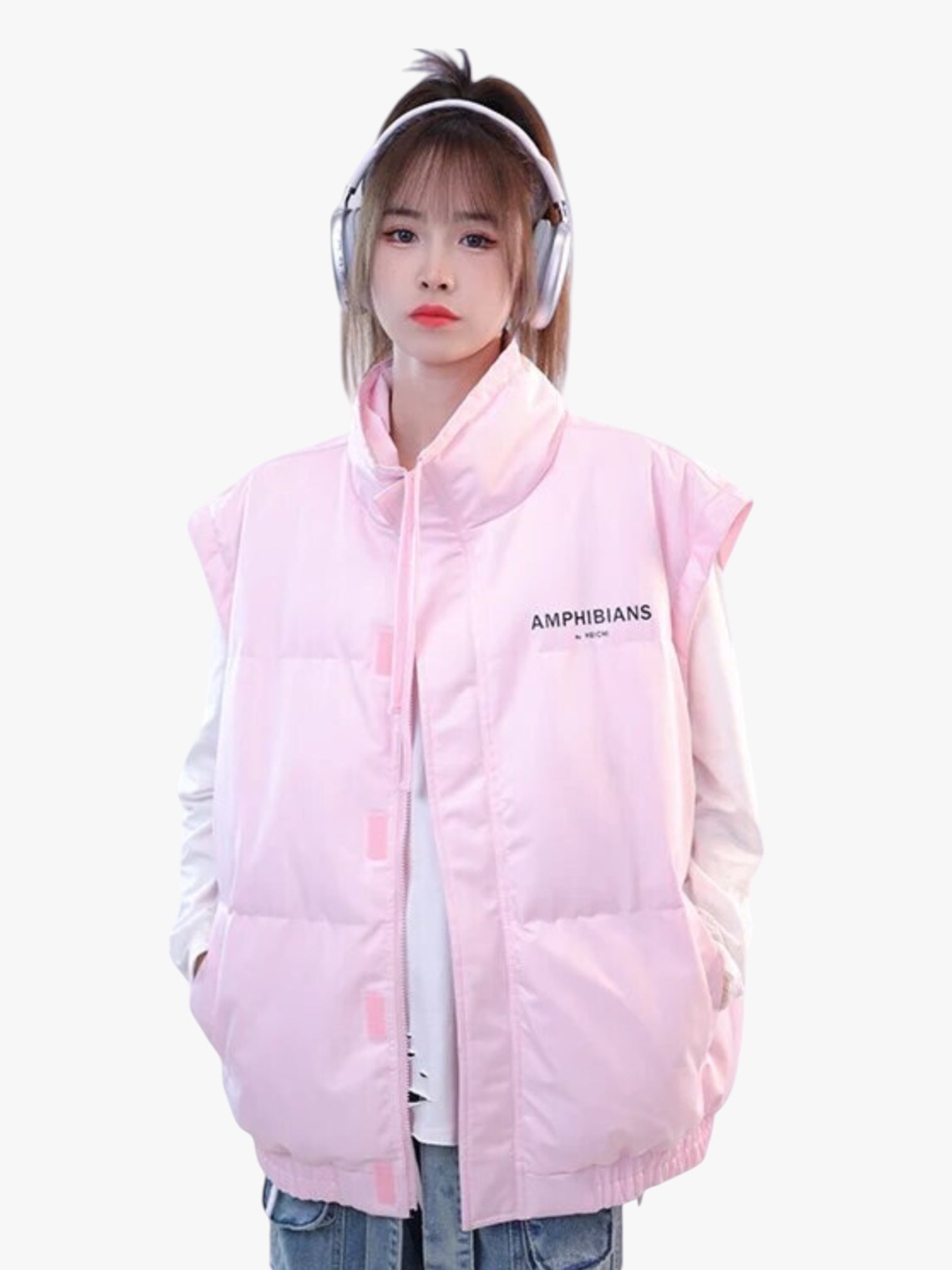 GKIKZ SLEEVE OR SLEEVELESS DETACHABLE PUFFER JACKET