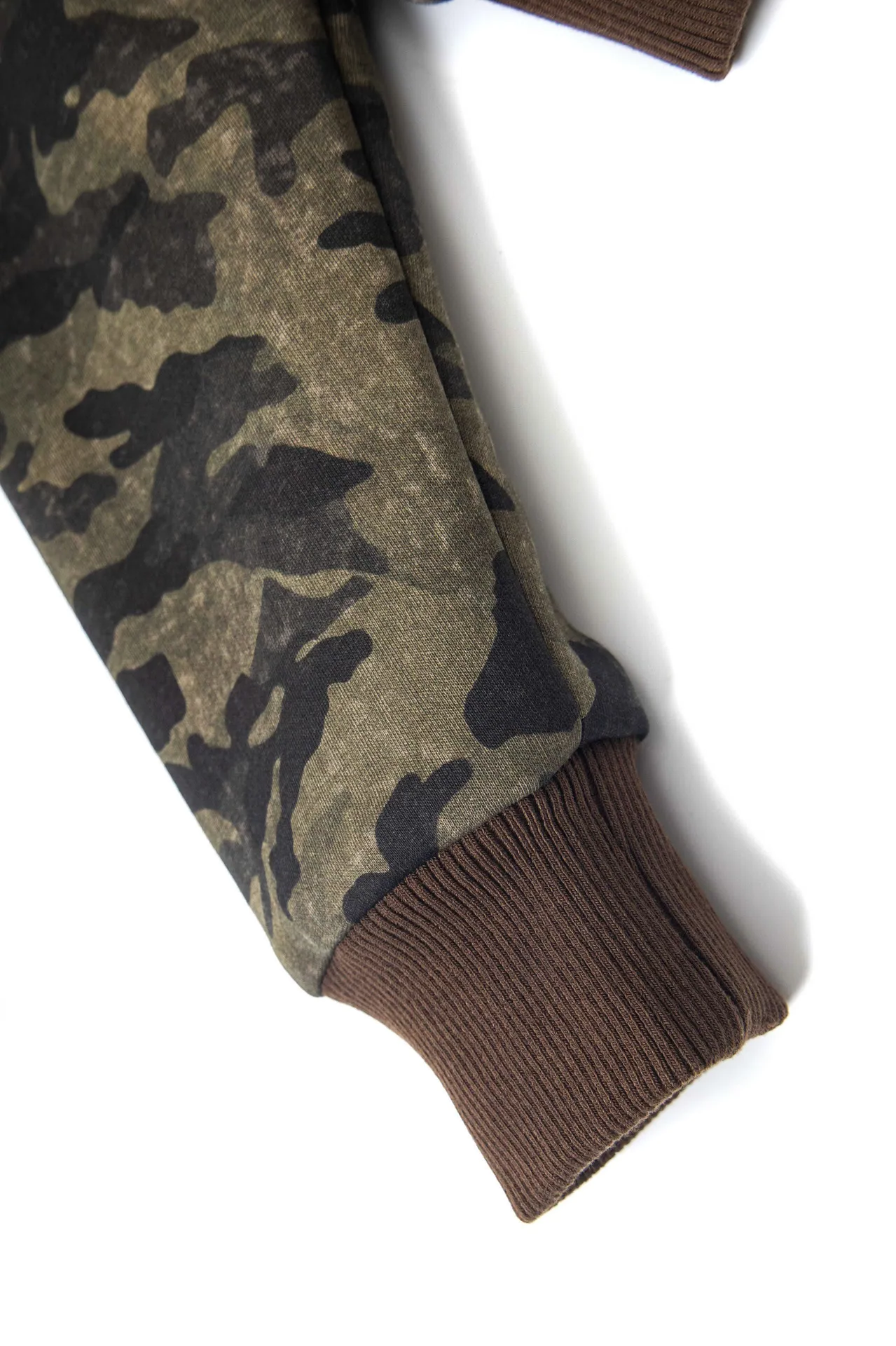 GKIKZ CAMOUFLAGE REVERSIBLE FAUX FUR HOODED JACKET