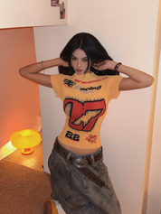 [25SS NEW ARRIVAL] GKIKZ RETRO SPICY RACING TEES