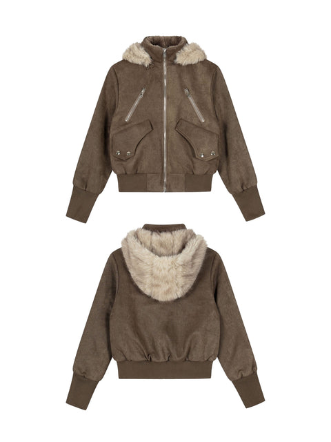 GKIKZ FROSTBITE LUXE FAUX FUR BOMBER