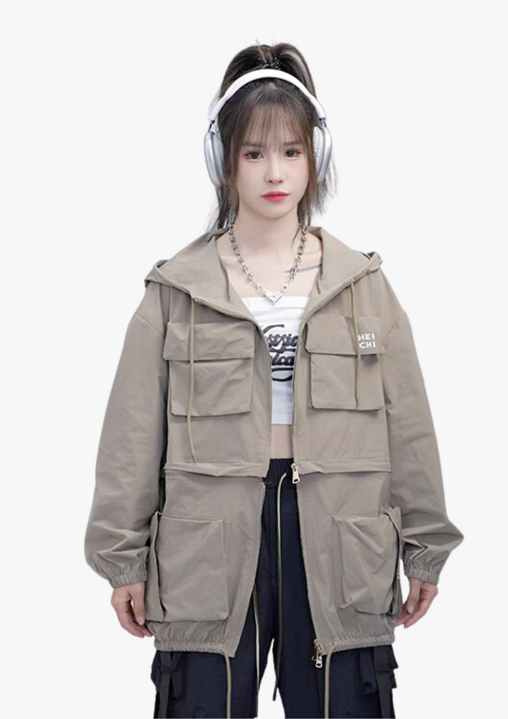 [25SS RESTOCKS] GKIKZ BLOCK COLOUR'S DETACHABLE JACKET