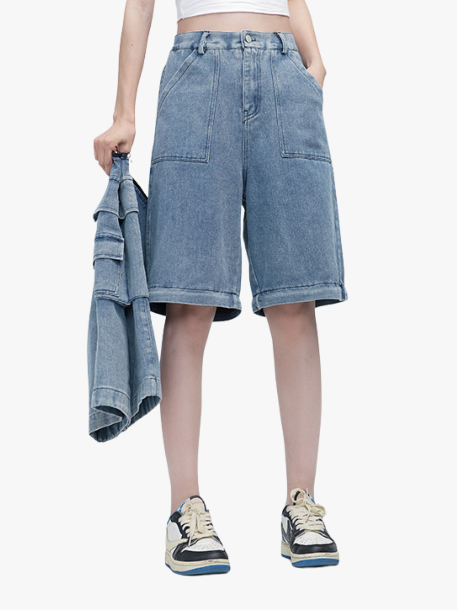 Attach or Detach Two Way Detachable Denim Jeans