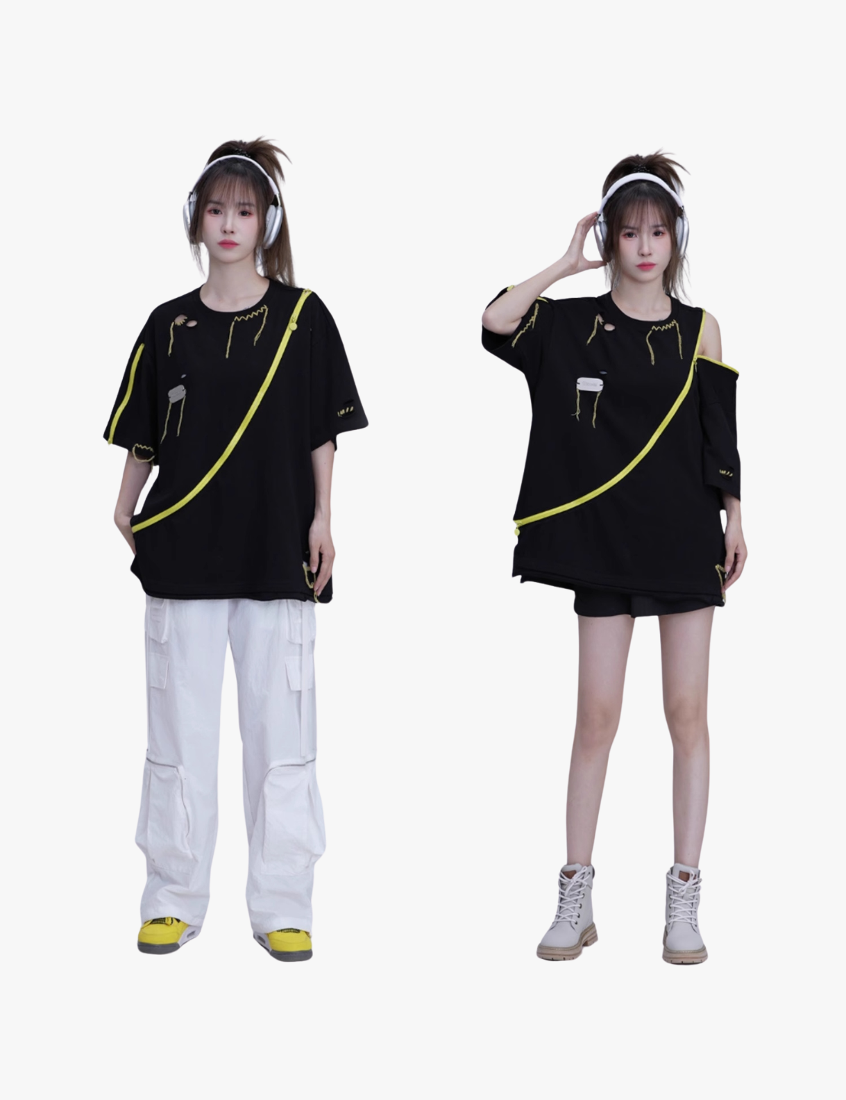 GKIKZ 360* ZIPPABLE OVERSIZED TEES